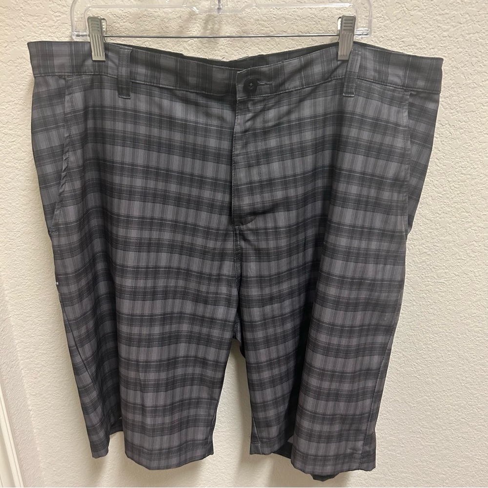 Ron Jon Gray Plaid Flat Front Shorts